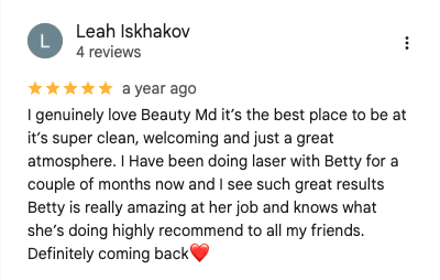Google review 6 for BeautyMD